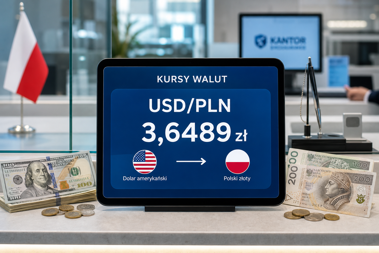 Доллар укрепляется к злотому, курс USD/PLN по-прежнему держится в узком диапазоне
