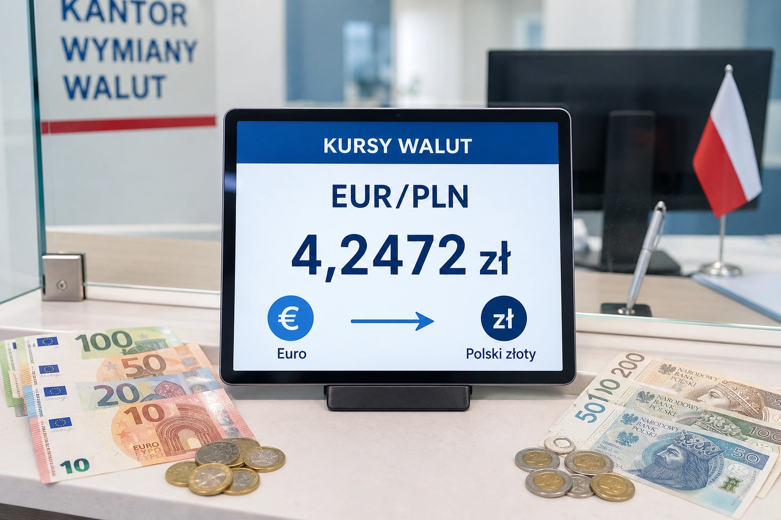 Kurs euro stabilny mimo spadku cen ropy. Dolar słabnie wobec złotego