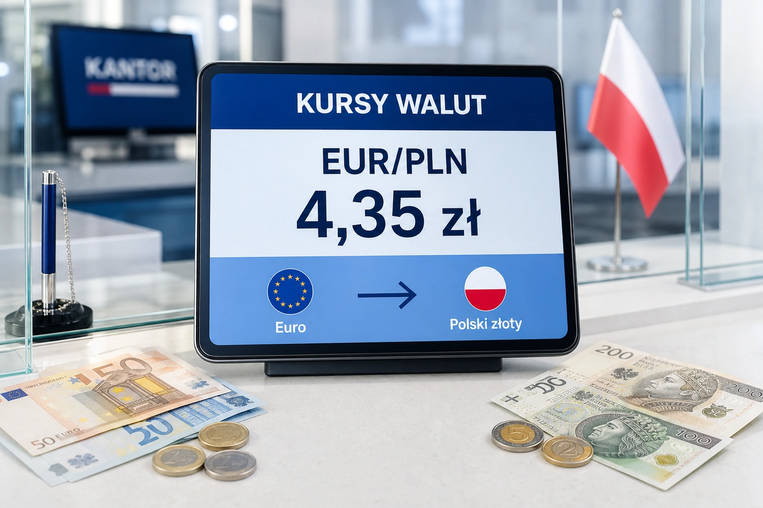 Долар зміцнився щодо євро та злотого. Курс EUR/PLN стабільний на рівні 4,35 zł