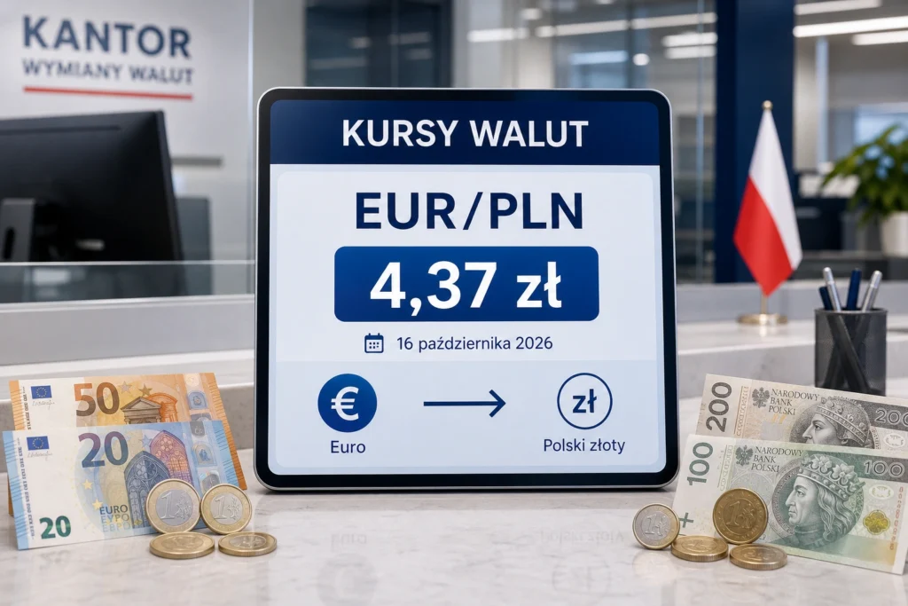 Курс евро 16 октября 2026 г. EUR/PLN немного выше 4,37 zł